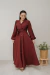 Vestido Midi Promessa Burgundy na internet