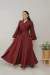 Vestido Midi Promessa Burgundy - Quiprocó Rouparia | Moda feminina autoral e modesta