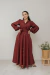 Vestido Midi Promessa Burgundy - loja online