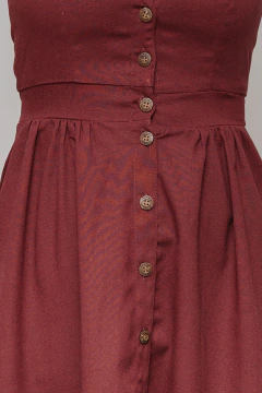 Vestido Midi Bucólico Burgundy - loja online