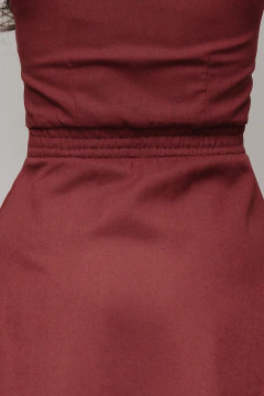 Vestido Midi Bucólico Burgundy - Quiprocó Rouparia | Moda feminina autoral e modesta