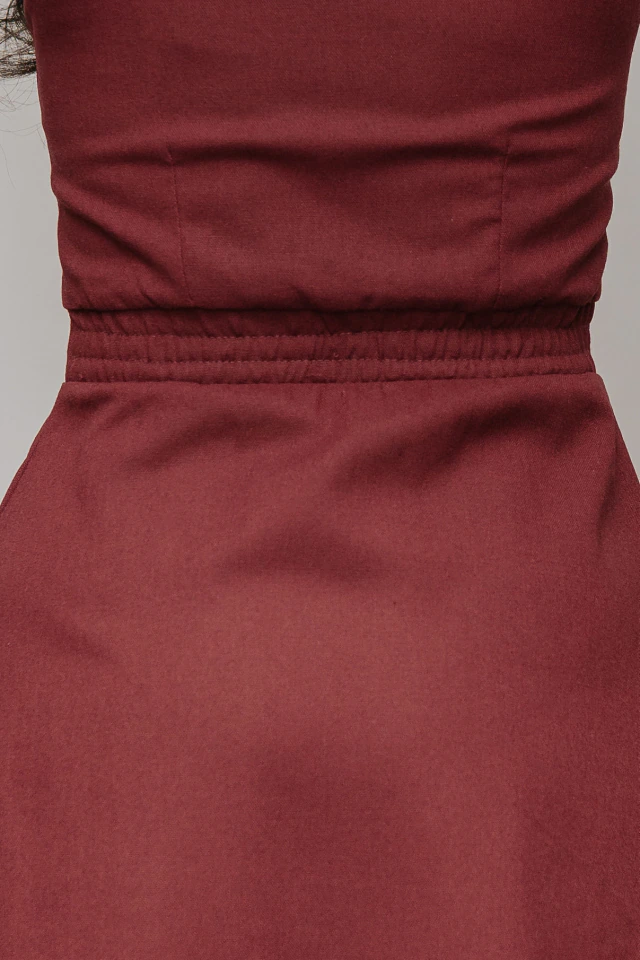 Vestido Midi Bucólico Burgundy - Quiprocó Rouparia | Moda feminina autoral e modesta