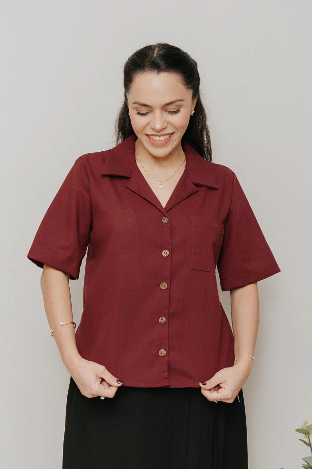 Camisa Campônia Burgundy - comprar online