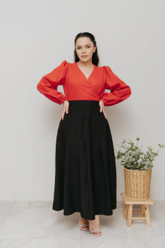 Camisa Transpassada Enlace Vermelha - loja online