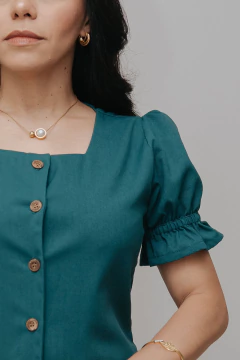 Camisa Erva Trigal Verde Petróleo - loja online