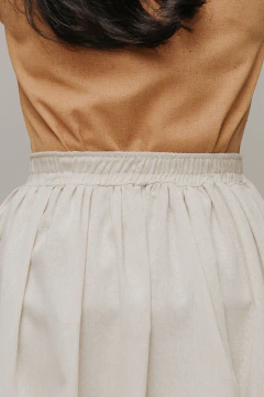Saia Cervo Midi Bege - comprar online