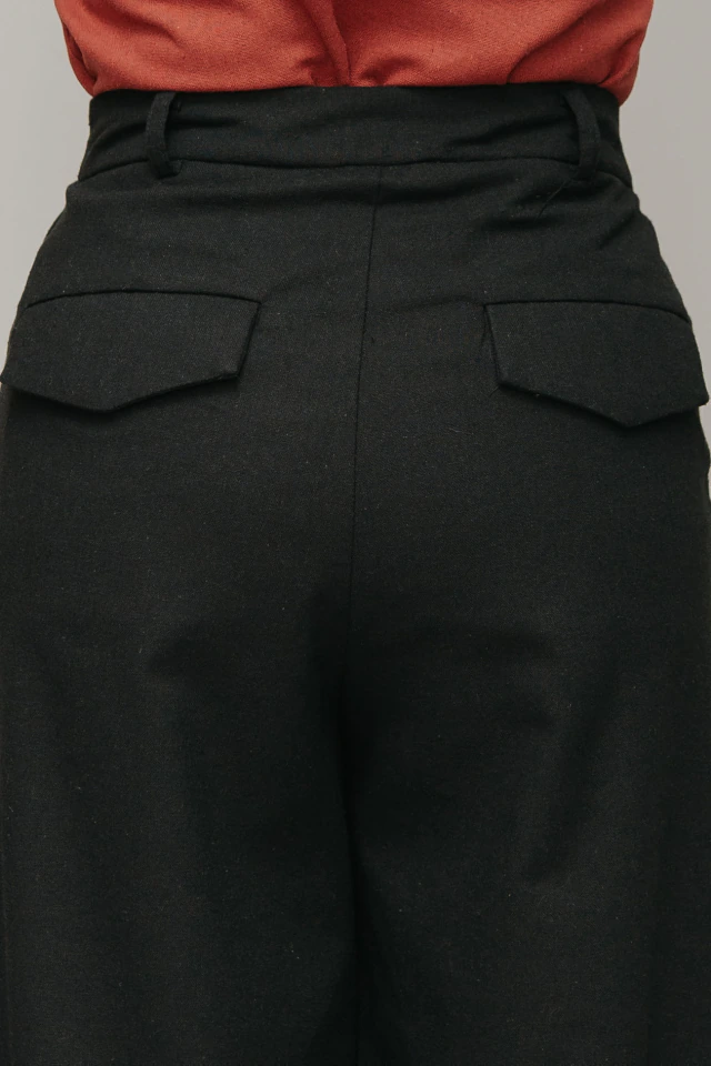 Calça Alfaiataria de Linho Lumina Preta