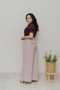 Calça Alfaiataria de Linho Lumina Lavanda Antigo - loja online