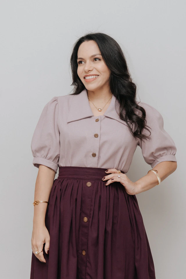 Camisa Ambrosia Lavanda Antigo - Quiprocó Rouparia | Moda feminina autoral e modesta
