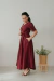 Vestido Transpassado Sementeira Burgundy - loja online