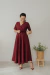 Vestido Transpassado Sementeira Burgundy na internet