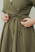 Vestido Transpassado Sementeira Verde Militar - comprar online