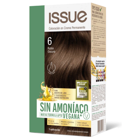Issue Coloración Sin Amoníaco Kit Tono 6 - Rubio Oscuro