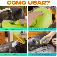 Pack Peludo - Cepillo a vapor + esponja de silicona + limpia pata - OnClick
