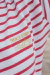 Blusa listrada vermelha bordada Leanne