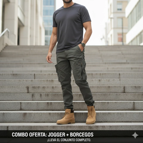 ¡¡COMBO!! Jogger cargo + Borcego - comprar online