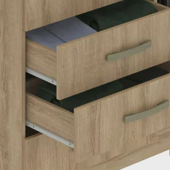 Cômoda 2 Portas 5 Gavetas com Cabideiro e Pés Chicago na internet