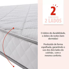 Colchão Casal Espuma D33 A Vácuo Ortopédica Certificada 138x188x17cm - - loja online