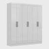 Guarda Roupa Casal 6 Portas 2 Gavetas Paris Siena Móveis Branco