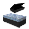 Cama Box com Baú Solteiro Preta + Colchão de Espuma D20 - Supreme 78x188x47cm