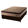 Cama Box Casal Colchão Espuma D33 Pillow Top Van Gogh 138x188x67cm Marrom - Suporta até 120kg por Pessoa