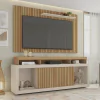 Rack com Painel Para TV de até 65 Polegadas 2 Portas Ripado Esmeralda