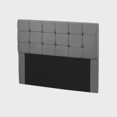 Kit Cabeceira Calçadeira Julia e Munique 160 cm Casal Queen Size Veludo Cinza - loja online