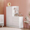 Guarda Roupa Infantil com Comoda Doce Sonho Branco -