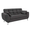 Sofá 2 Lugares Larissa Suede Cinza