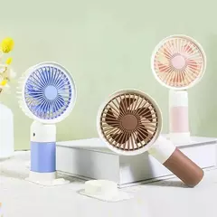 Ventilador mini turbo con soporte para celular