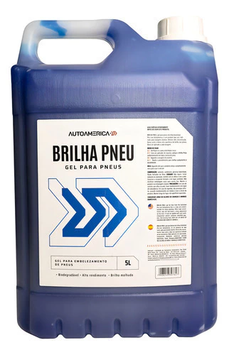 Pneu Pretinho Super Brilho Brilha Gel 5 Litros Autoamerica