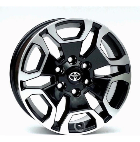 Roda Toyota Hilux Aro 22 Srx Diamond 2021 / Jogo + Bicos Cor Preta Diamantada