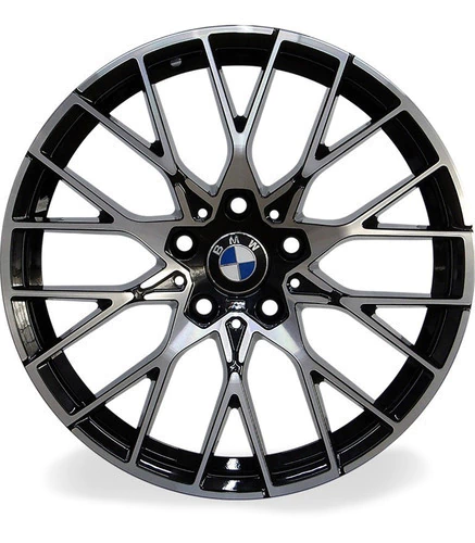 Rodas Bmw Aro 18x8 5x120 M2 Serie 3 340i 330i 4 Rodas Cor Preta Diamante