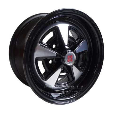 Roda Opala Ss Aro 14x6 E 14x7 Par Opala Caravan 5x114 Cor Borda Preta