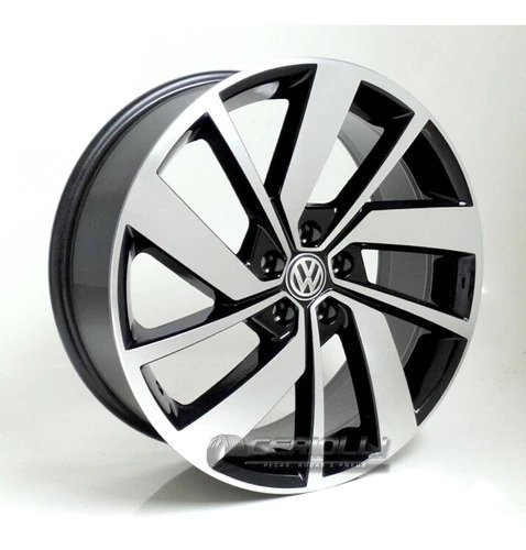 Jogo De Roda Aro 17 Esportiva Audi Rs5 Gol Fox Polo + Bicos Cor Preto Diamante S19