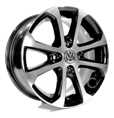 Jogo 4 Rodas Aro 13 Gol Power Kr R10 4x100 + Bicos Cortesia Cor Preto Diamantado