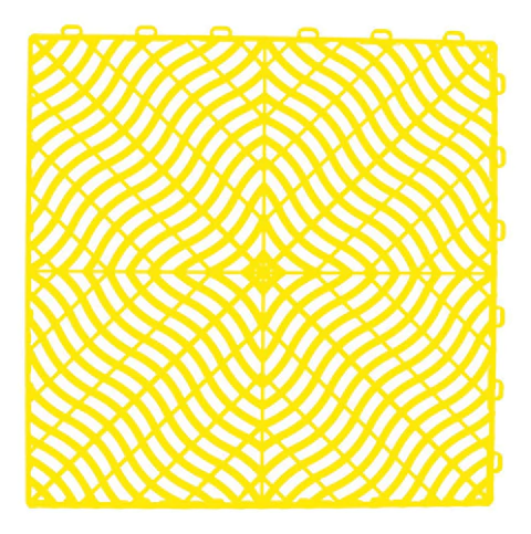 Kit Piso Modular Plástico Automotivo Estética Box 33x33 1m2 Cor Amarelo