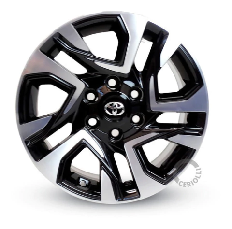 Roda Aro 18 Toyota Sw4 Hilux S39 / Valor Unitário Cor Preto Diamantado 6x139