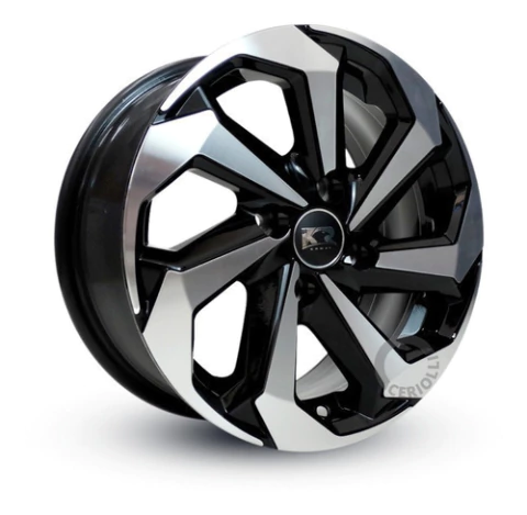 Jogo De Roda Aro 13 Esportivas + Bicos Cor Preto Diamante Gm