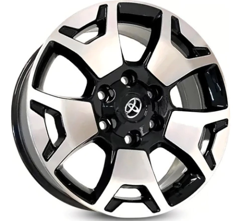 Jogo De Rodas Toyota Hilux Aro 22 Srx Diamond Srx Srv Cor Preta Diamantw