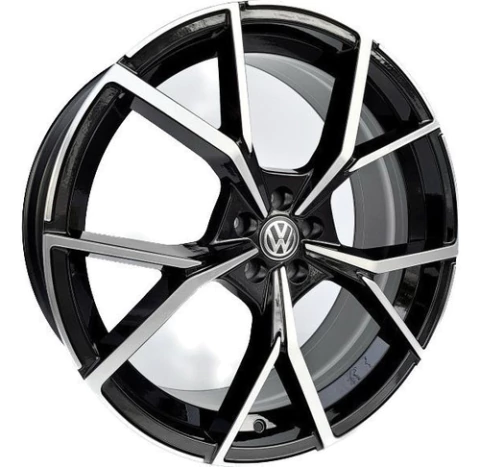 Rodas Aro 20 5x100 Vw Polo Fox Golf Beetle K73 4 Rodas Cor Preto Diamantado