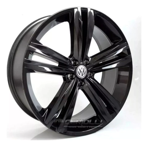 4 Rodas Tiguan Rline Aro 18 5x100 Golf Polo Virtus T-cross Cor Black Piano Preto