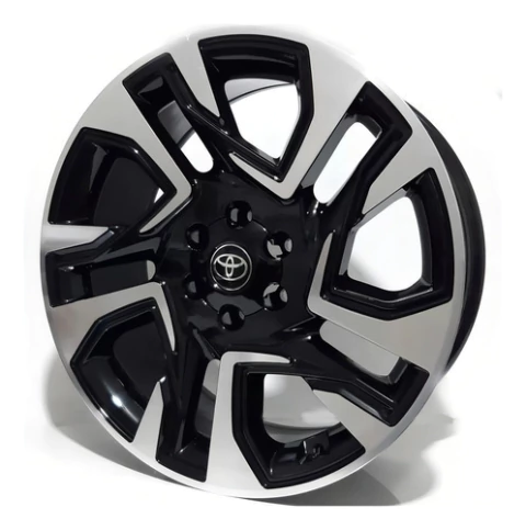 Jogo De Roda Aro 22 Sw4 Diamond Hilux Srx Srv 6x139 Norcia Cor Diamantada Preta