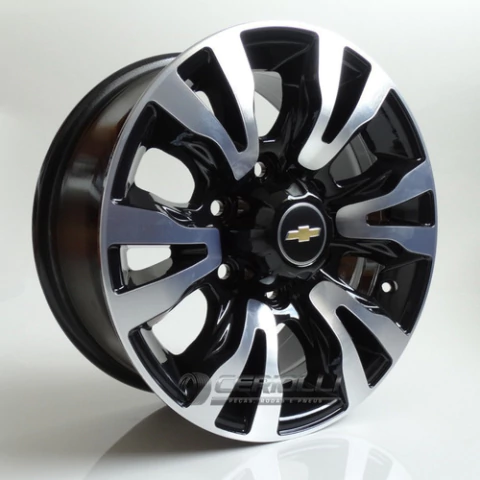 Jogo De Rodas S10 Blazer Nova 2018 Aro 16 6x139 + Bicos Cor Preto Diamantado R79