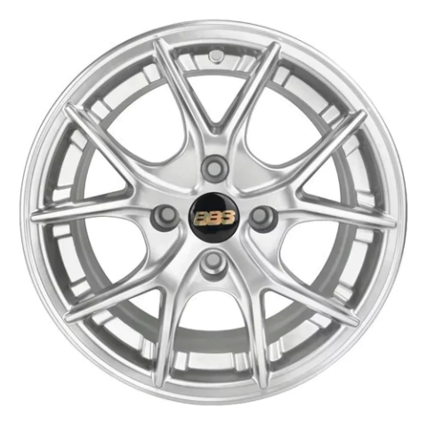 Jogo De Rodas Aro 14 4x100 Bbs Celta Corsa Onix Montana M28 Cor Hiper Prata 4x100