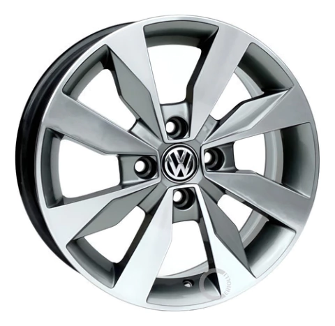 Jogo 4 Rodas Aro 13 Gol Kr R74 4x100 + Bicos Cortesia Espor Cor Grafite Diamante 4x100