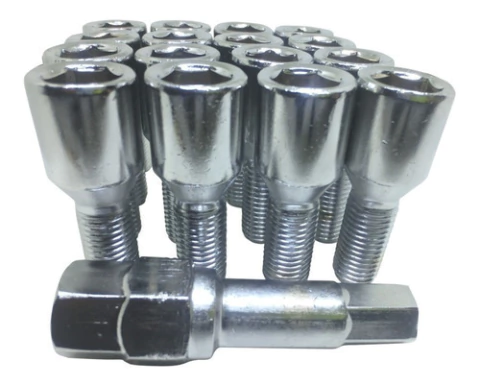 Jogo C/20 Parafusos Mais Chave Lob Mult Gm Vw Renault 12x1,5