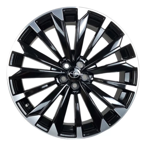 Roda Aro 20 5x100 Toyota Corolla Altis Xr Xrs S49 / Unidade Cor Preto Borda Diamantada 5x100