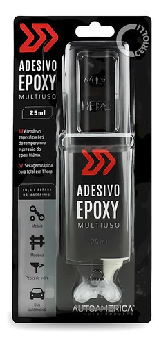 Super Cola Epoxy Multiuso Secagem Rápida Autoamerica 25ml