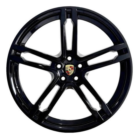 Jogo De Roda Aro 20 5x100 Porsche Macan F1 Golf Polo T-cross Cor Black Piano 5x100
